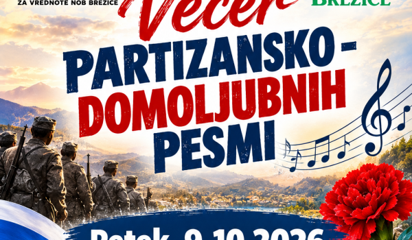 Večer Partizansko domoljubnih pesmi 2026